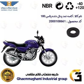 تصویر کاسه نمد شفت پدال دنده موتورسیکلت کد 112229 مناسب برای پالس 180 BAJAJ PULSAR همراه سیکلت جهان 