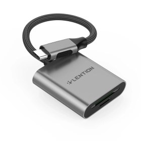 تصویر تبدیل USB-C به کارت خوان CF,SD و TF لنشن مدل C8sCR 