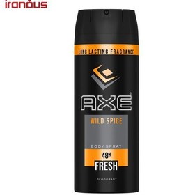 تصویر اسپری دئودورانت 48 ساعته مردانه مدل Wild Spice حجم 150 میل اکس Axe Deo Wild Spice Spray 48H For Men 150ml