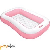 تصویر استخر بادی مستطیلی اینتکس رنگ صورتی 