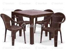 تصویر ست میز و صندلی 4 نفره حصیری مایلا 