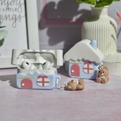 تصویر کاور ایرپاد سیلیکونی خونه با آویز خرسی 