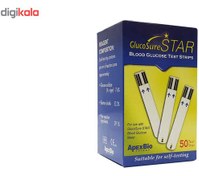 تصویر نوار تست قندخون گلوکوشور استار مدل Apex Bio 