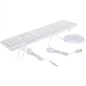 تصویر کیبورد و ماوس سیم دار برند AULA مدل AC102 AULA AC-102 MOUSE AND WIRED KEYBOARD SET