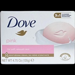 تصویر صابون داو DOVE عصاره گل رز و شیر مدل صورتی Pink 