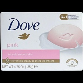 تصویر صابون داو DOVE عصاره گل رز و شیر مدل صورتی Pink 