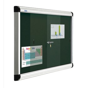 تصویر تابلو اعلانات شیشه ای 100x80 Glass-bulletin-board-100x80