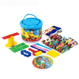 تصویر خمیربازی 10 رنگ آریا سطلی 