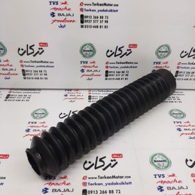 تصویر گردگیر کمک فنر موتو سیکلت تریل مدل بلند رنگ آبی Trail motorcycle shock absorber duster, long model, blue color