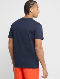 تصویر تی‌شرت گردن گرد با لوگوی لباس ساحلی برند Emporio Armani Beachwear Logo Crew Neck T-Shirt