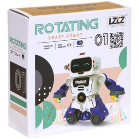 تصویر ربات رقصنده موزیکال چراغدار مدل ROTATING 6678-1 