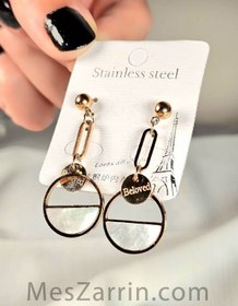 تصویر گوشواره آویز صدفی 