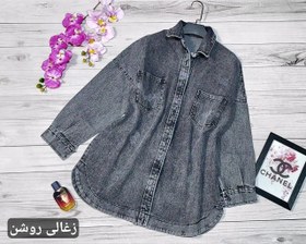 تصویر شومیز مانتویی جین کد ۵۰۱۸۲ Jeen