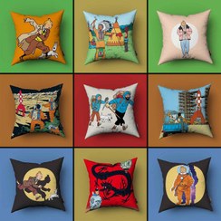 تصویر مجموعه کوسن با طرح تن تن 