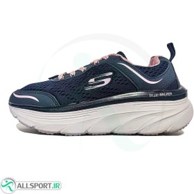 تصویر کتانی رانینگ زنانه اسکیچرز طرح اصلی Skechers Dlux Walker Runing Nevy Blue Pink 