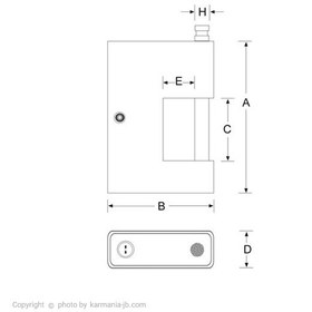 تصویر قفل کتابی پارس مدل 1000S روپوشدار با کلید معمولی 