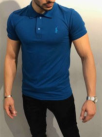 تصویر تیشرت جودون polo رنگ آبی کاربنی Carbon blue Jodon t-shirt