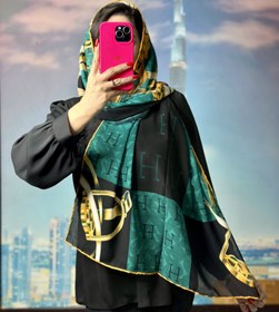 تصویر شال طرحدار حریر 