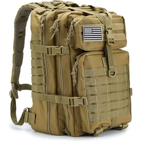 تصویر کوله پشتی تاکتیکال کیو تی کیو وی QT&QY 45L Military Tactical Backpacks For Men Army Camping Hiking Trekking Daypack Bug Out Bag Lage MOLLE 3 Day Assault Pack 