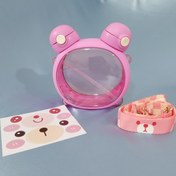 تصویر قمقمه خرسی دوسر نی دار و آسان نوش - سرخابی 