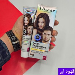 تصویر رنگ مو مردانه و زنانه کاملا گیاهی برند دیسار - قهوه ای Men's and women's completely herbal hair color of Disar brand