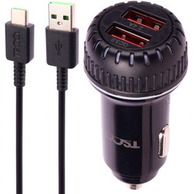 تصویر شارژر فندکی تسکو مدل TCG 37 3A QC3.0 PD 30W به همراه کابل Type-C ا TSCO TCG 37 3A QC3.0 PD 30W Car Charger with Type-C Cable TSCO TCG 37 3A QC3.0 PD 30W Car Charger with Type-C Cable