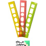 تصویر خط کش ژله ای شابلون دار ۲۰ سانت 