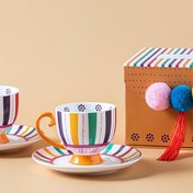 تصویر ست فنجان قهوه خوری 2 نفره انگلیش هوم مدل Exotic Strip 