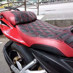 تصویر سفارش انلاین روکش صندلی ان اس ns - قرمز / قرمز Apadana design motorcycle saddle cover