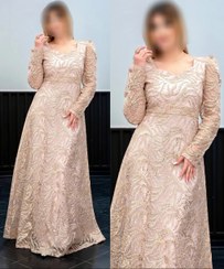 تصویر ماکسی مدل پاتریشا جنس حریر شاین برجسته سایز ۴۲-۵۲ 