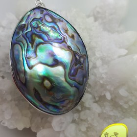 تصویر آویز صدف آبالون دو طرفه 