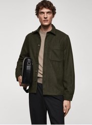 تصویر کت پیراهن مردانه با کیفیت معمول - مردانه مانگو - MANGO Man -- 788742391- اورجینال 