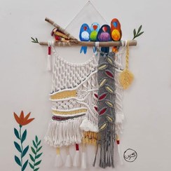 تصویر دیوار کوب مکرومه مدل مینا 