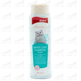 تصویر شامپو گربه بایولاین مخصوص موهای سفید Bioline White Coat Cat Shampoo