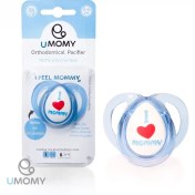 تصویر پستانک ارتودنسی دسته دار رنگی 0-6 ماهگی یومامی Umomy Orthodontical Colorfull Pacifier 0-6m