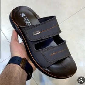 تصویر صندل مردانه کفش شیما مدل کوبا با زیره تزریق چرم مصنوعی 
