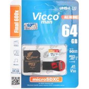 تصویر ViccoMan microSDXC.adaptor Final 600X (All in one) V30 UHS-I U3 - 64GB.GRM 