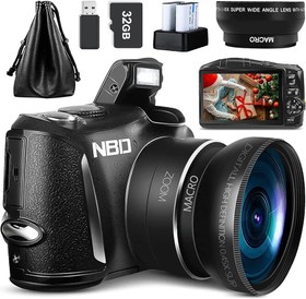 تصویر دوربین عکسبرداری و فیلمبرداری حرفه ای 4k با دقت تصویر 48MP با صفحه نمایش 3 اینچی برند NBD با قدرت زوم 16 برابر(لطفا قبل از خرید به واتس اپ ما پیام بدهید تا توضیحات قبل از خرید داده شود) NBD Digital Camera 4K Compact Camera 48MP Digital Zoom 16x and Vlogging Camera 3.2 Inch Display and Two Batteries, Compact Camera for Beginners