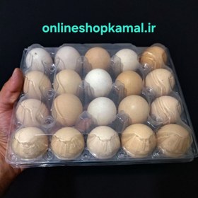 تصویر ظرف ۲۰ عددی (خانه) تخم مرغ (لیبل مربع) 