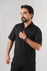 تصویر ست اسکراب مردانه یقه نیم زیپ بروجرد Men full set scrub Zipper collar Broujerd