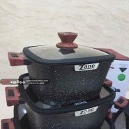 تصویر سرویس قابلمه مربع زانو 10 پارچه گرانیتی Zano ZA-1079 