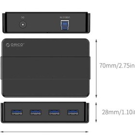 تصویر هاب 4 پورت USB3.0 اوریکو مدل H4928-U3 ا ORICO H4928-U3 USB3.0 Hub 4 Port ORICO H4928-U3 USB3.0 Hub 4 Port