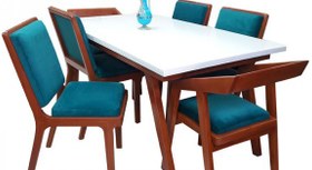 تصویر میز ناهار خوری 6 نفره با 6 عدد صندلی کد t148 