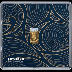 تصویر شمش طلا 18 عیار مدوپد مدل SG10006 