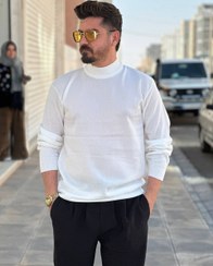 تصویر بلوز بافت یقه پنج سانت مردانه 