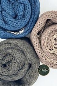 تصویر شال بافت بیسیک - سرمه‌ای 