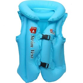 تصویر جلیقه شنا بادی کودک 6 تا 12 سال آبی swim vest A Blue