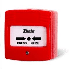 تصویر شستی اعلام حریق قابل ریست تسلا Tesla resettable fire alarm push button