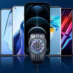 تصویر فن خنک کننده موبایل حرفه ای مدل F5 Gaming mobile cool fan F5