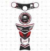 تصویر محافظ باک و برچسب قرمز CBR 600F HANDLEBAR PAD پشتیبانی پد کربن سیاه خصوصی 2003 07 Redline Grafik 